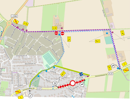 Umleitung Simmersh Str ab Juli