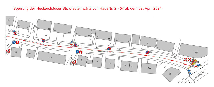 Sperrung Heckershäuser Str
