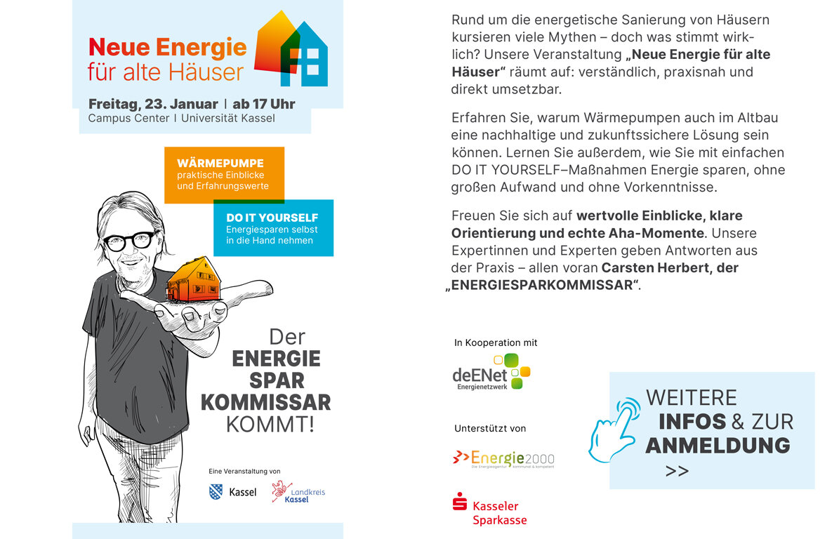 Einladung_Neue Energie für alte Häuser_Uni Kassel