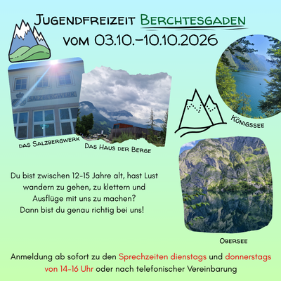 Jugendfreizeit Berchtesgaden 2026