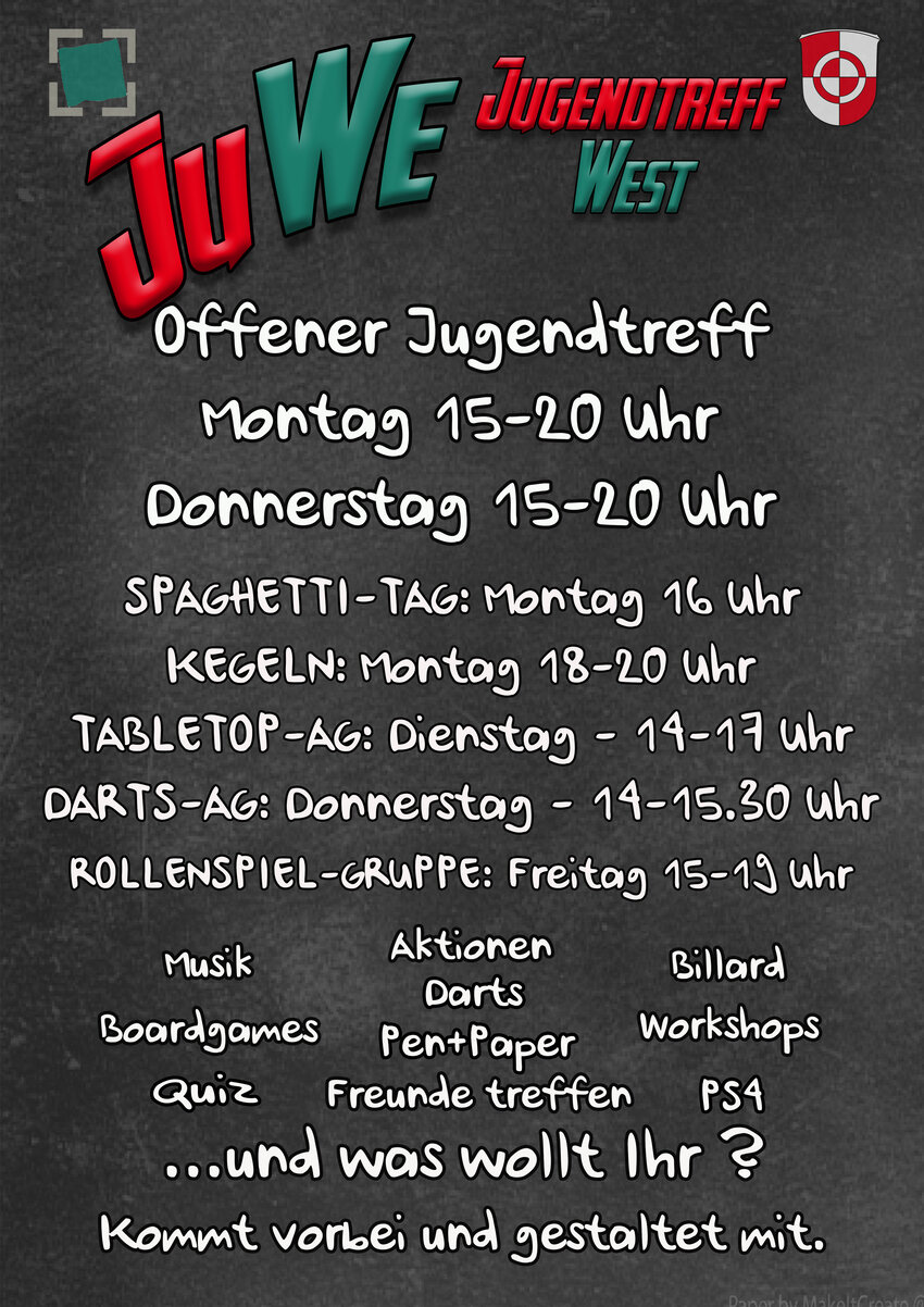 Flyer JuWe 2023 Logo Farbe 3 ohne Vignette mit Logo und Wappen Vellmar Farben