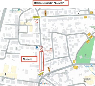 Plan Umleitung Frommersh