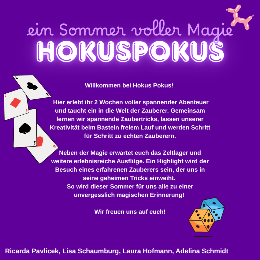 Gruppe 8 - Hokuspokus - Ein Sommer voller Magie