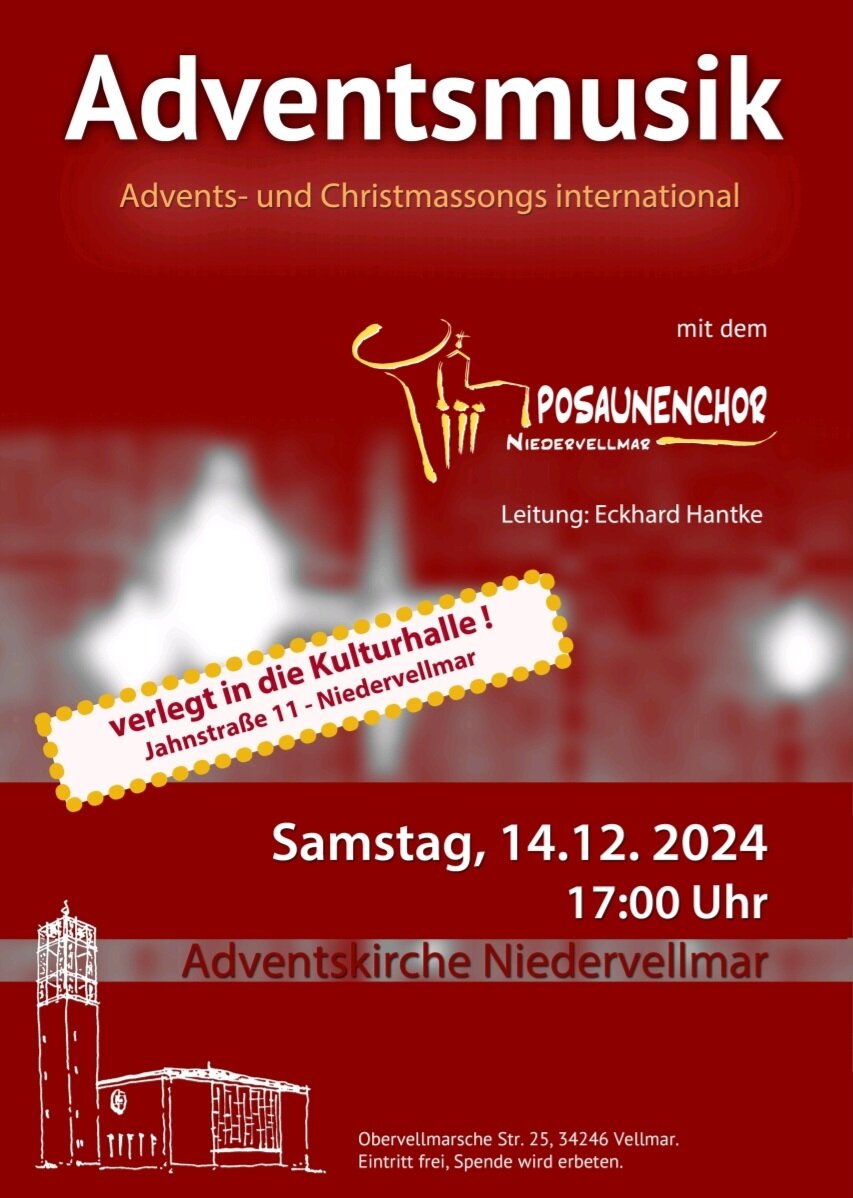 Plakat Adventskonzert Posaunenchor 