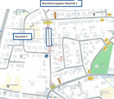 Plan Umleitung Frommersh