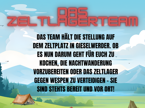 Das Zeltlagerteam