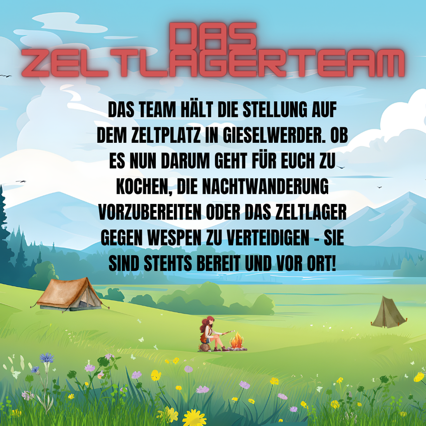 Das Zeltlagerteam