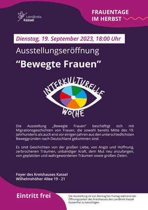 Plakat bewegte Frauen