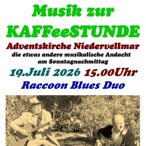 Plakat Musik zur Kaffeestunde Juli