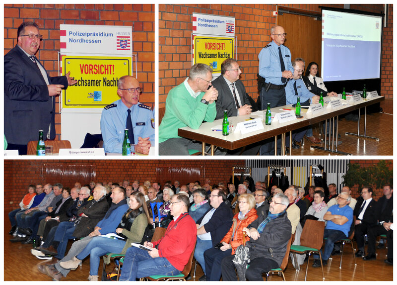 Fotocollage zur Auftaktveranstaltung Wachsamer Nachbar vom 09.11.
