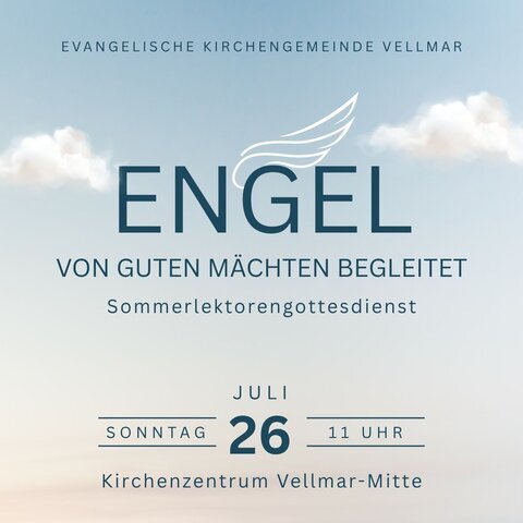Plakat Sommerlektorengottesdienst Engel 26
