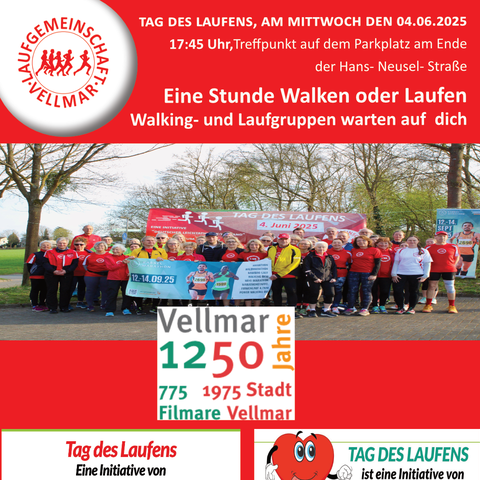 Blättchen Tag des Laufens eine Spalte