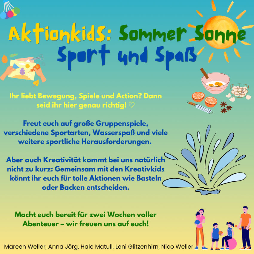 Gruppe 7 - Actionkids - Sommer, Sonne, Sport und Spaß!